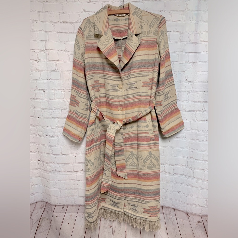 Soft Surroundings Western Ranch House Aztec Robe Coat Size S - Picture 7 of 10